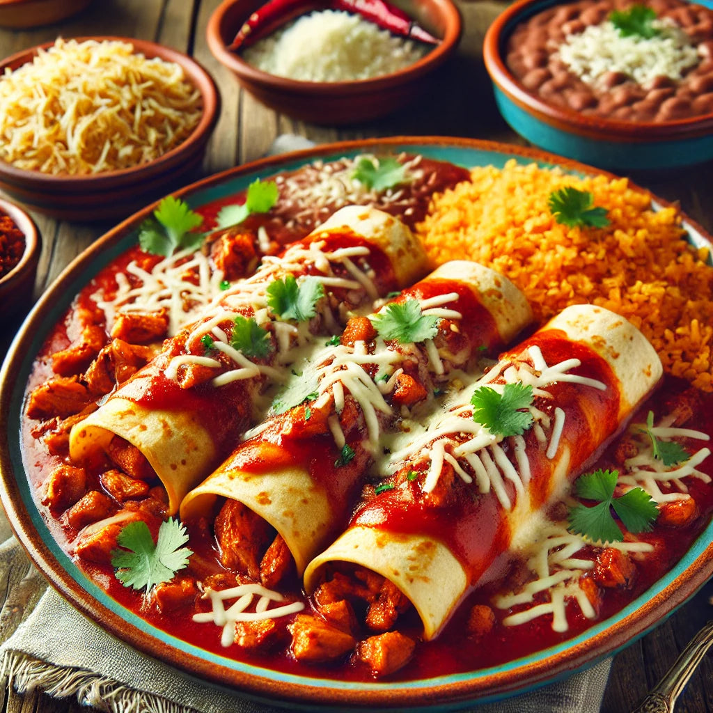 Al pastor / Marinated Pork Enchiladas