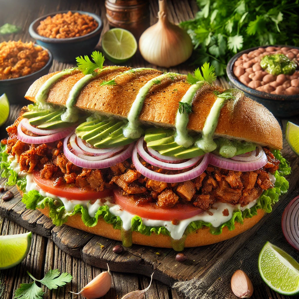 Al pastor / Marinated Pork Tortas