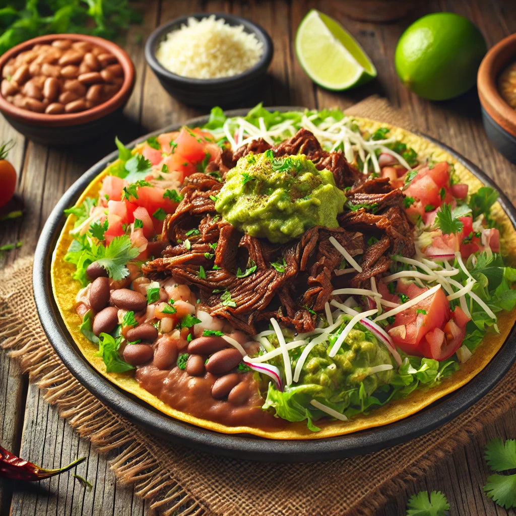 Birria Beef Tostada Bowl