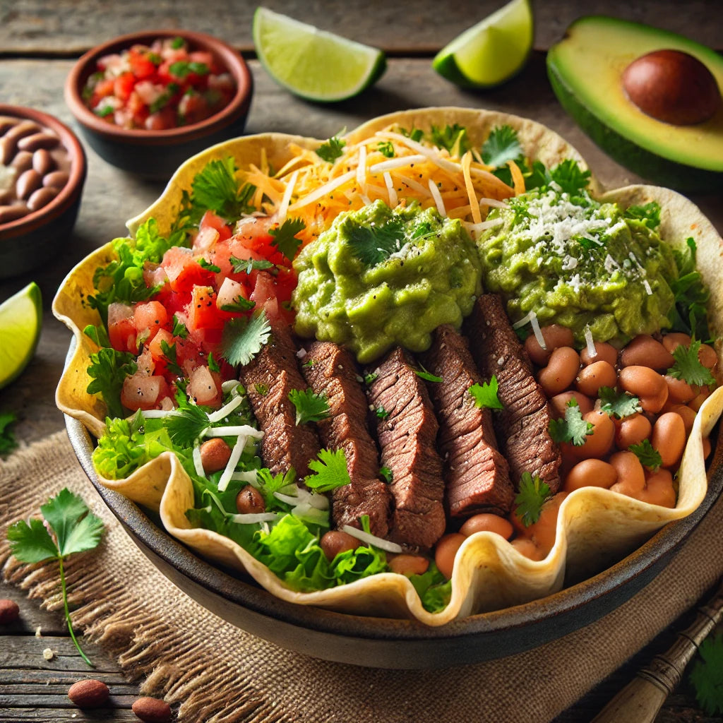 Carne Asada / Grilled Steak Tostada Bowl