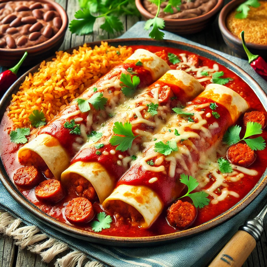 Chorizo Pork Sausage Enchiladas