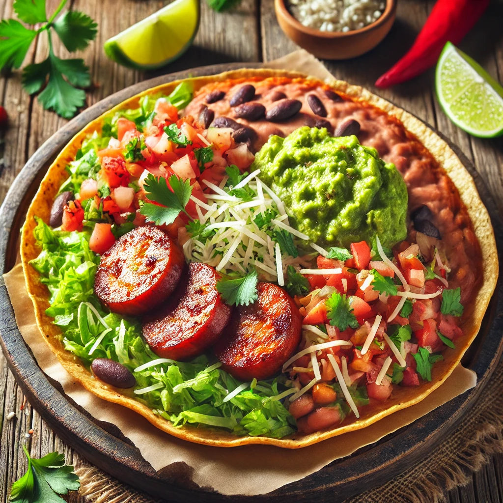 Chorizo Pork Sausage Tostada Bowl