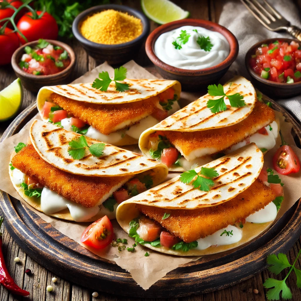 Pescado Empanizado/Fish Breaded Quesadillas