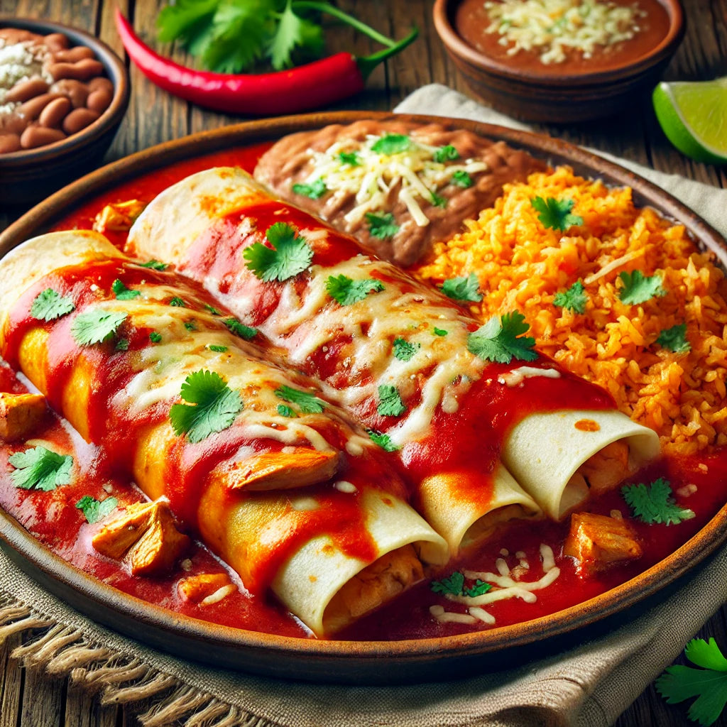 Pollo Asado / Grilled Chicken Enchiladas