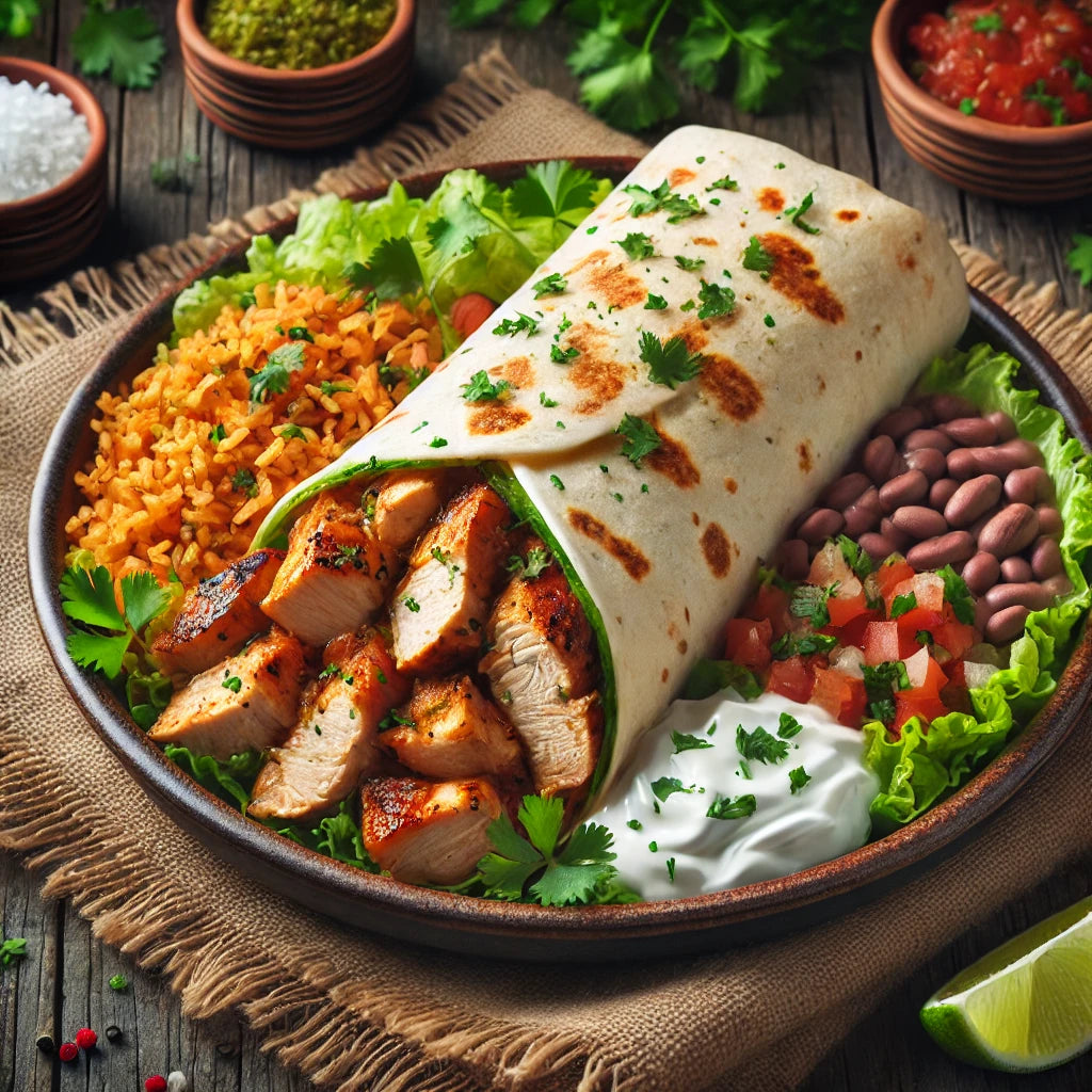 Home Pollo Pollo Asado / Grilled Chicken Meat Burritos – Owen's Tacos Bellmore