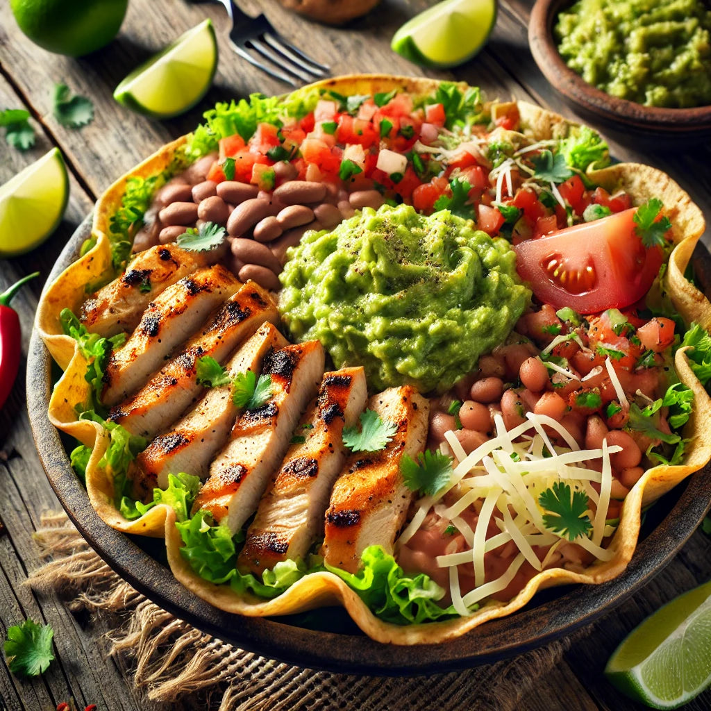Pollo Asado / Grilled Chicken Tostada Bowl