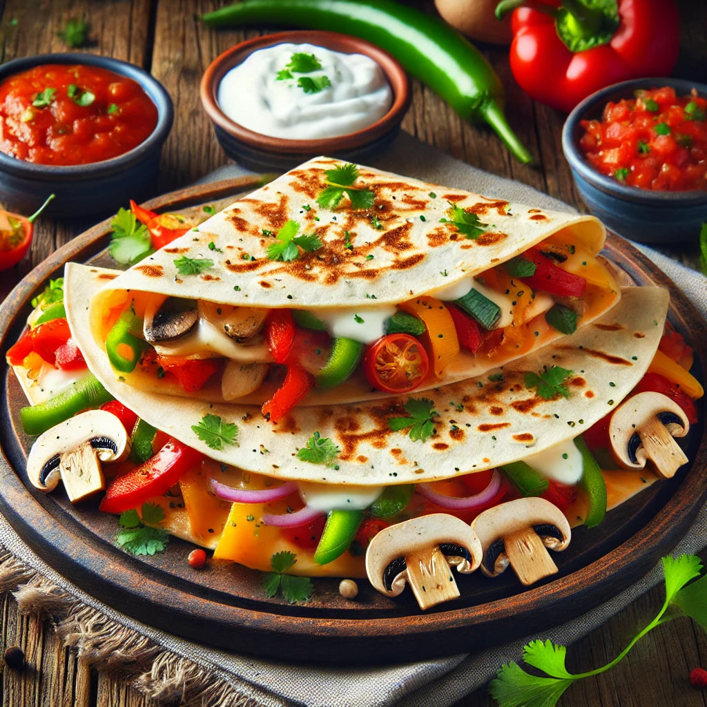Veggie Burrito Quesadillas